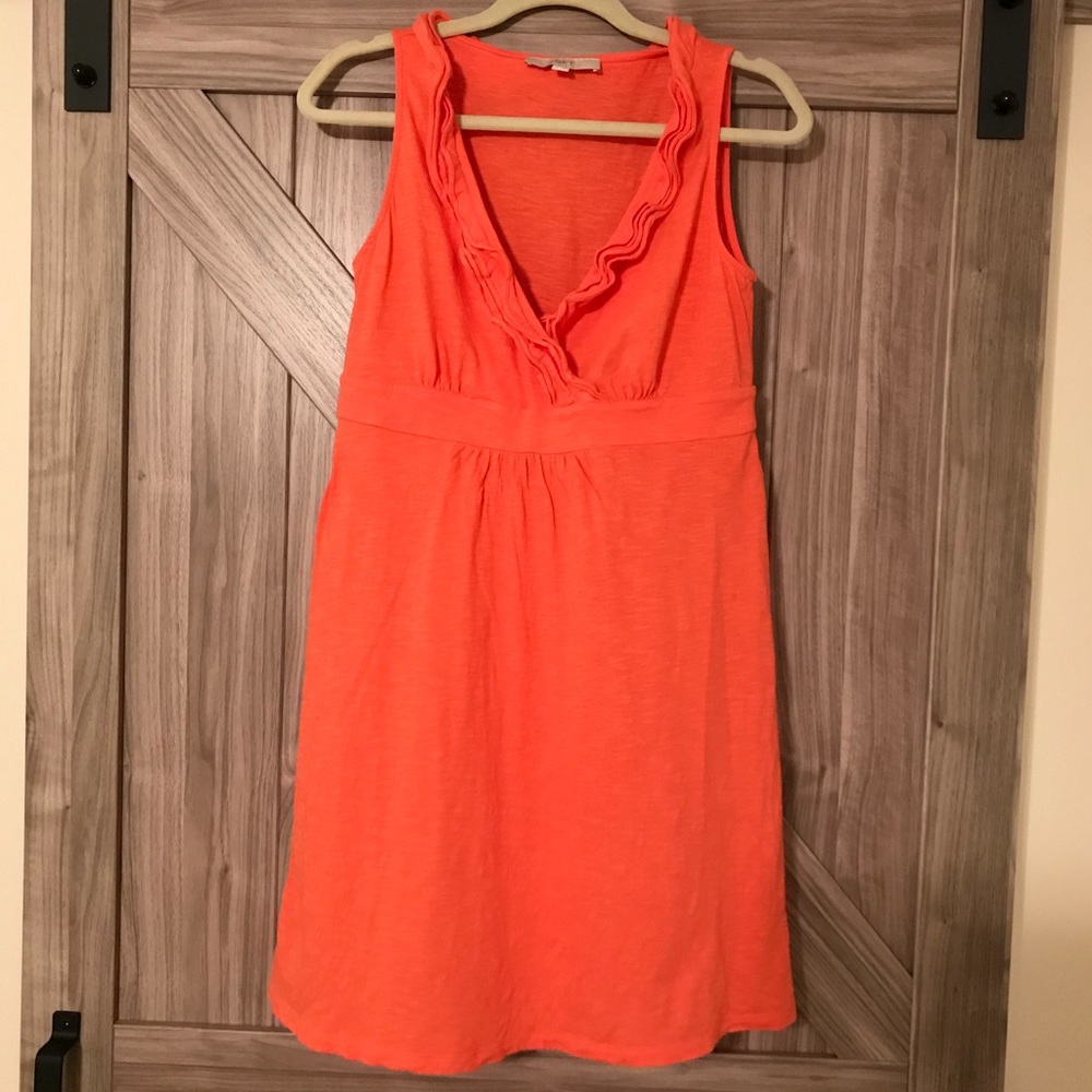 Loft Orange Sundress Small